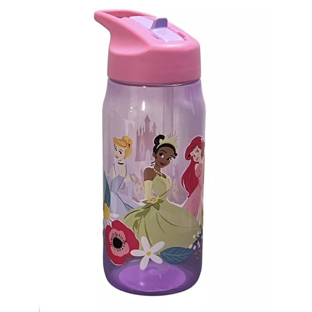 Disney Princess Zak! Water Bottle 16 Oz. Reusable School Lunch Sports Straw Cup